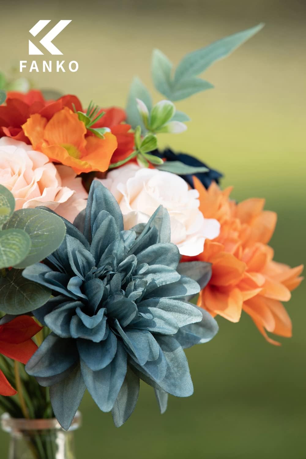 FANKO Rose Artificial Flowers Combo for DIY, Dusty Fake Rose Artificial Silk Flowers with Greenery