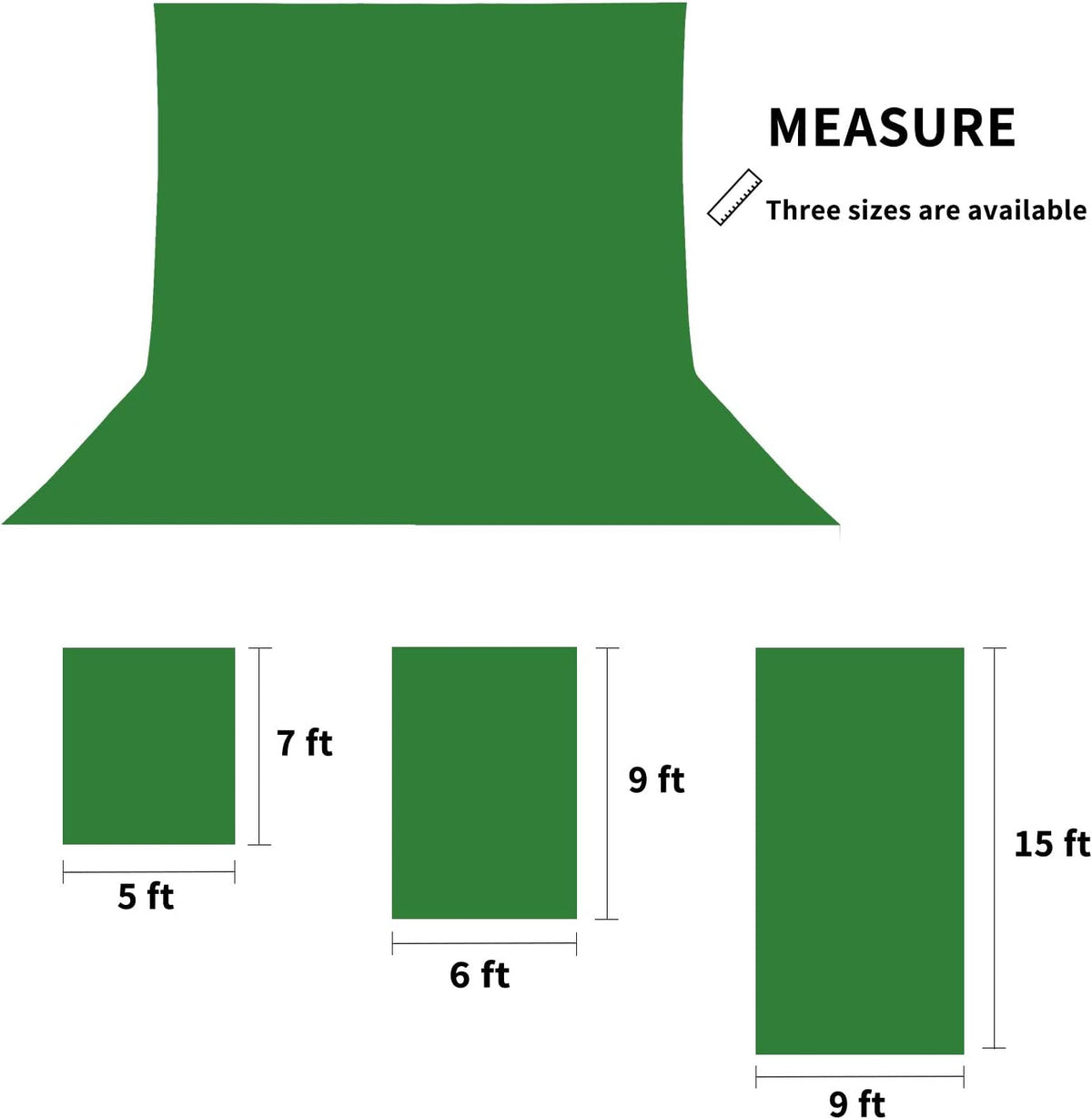 ISSUNTEX 5X7 ft Background Muslin Backdrop, Photo Studio, Collapsible High Density Screen for Video