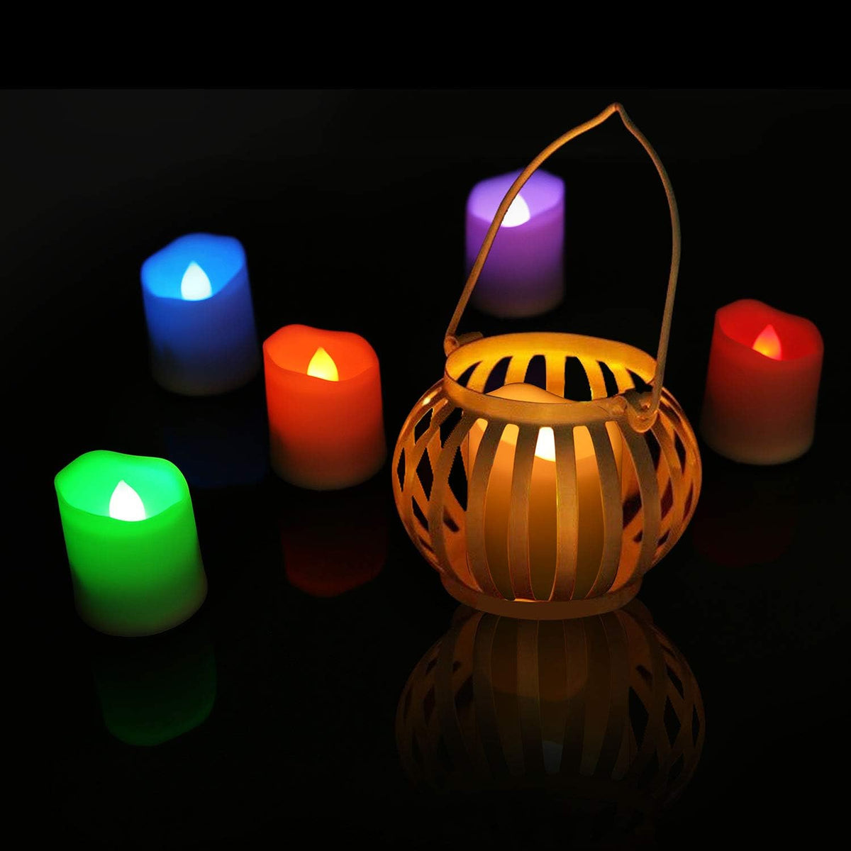 FREEPOWER Rechargeable Color Changing Tea Lights Candles with Remote Battery Operated Flameless