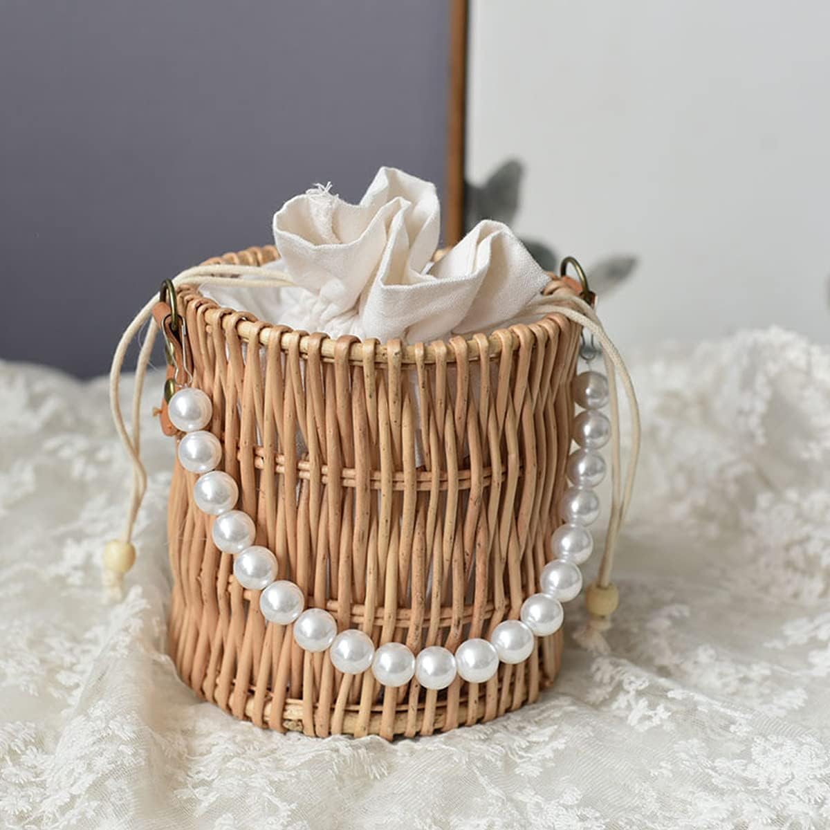 100Pcs 16mm White Pearl Beads for Cratfs,Big Size Loose Pearl Beads with Hole Faux Pearls Round