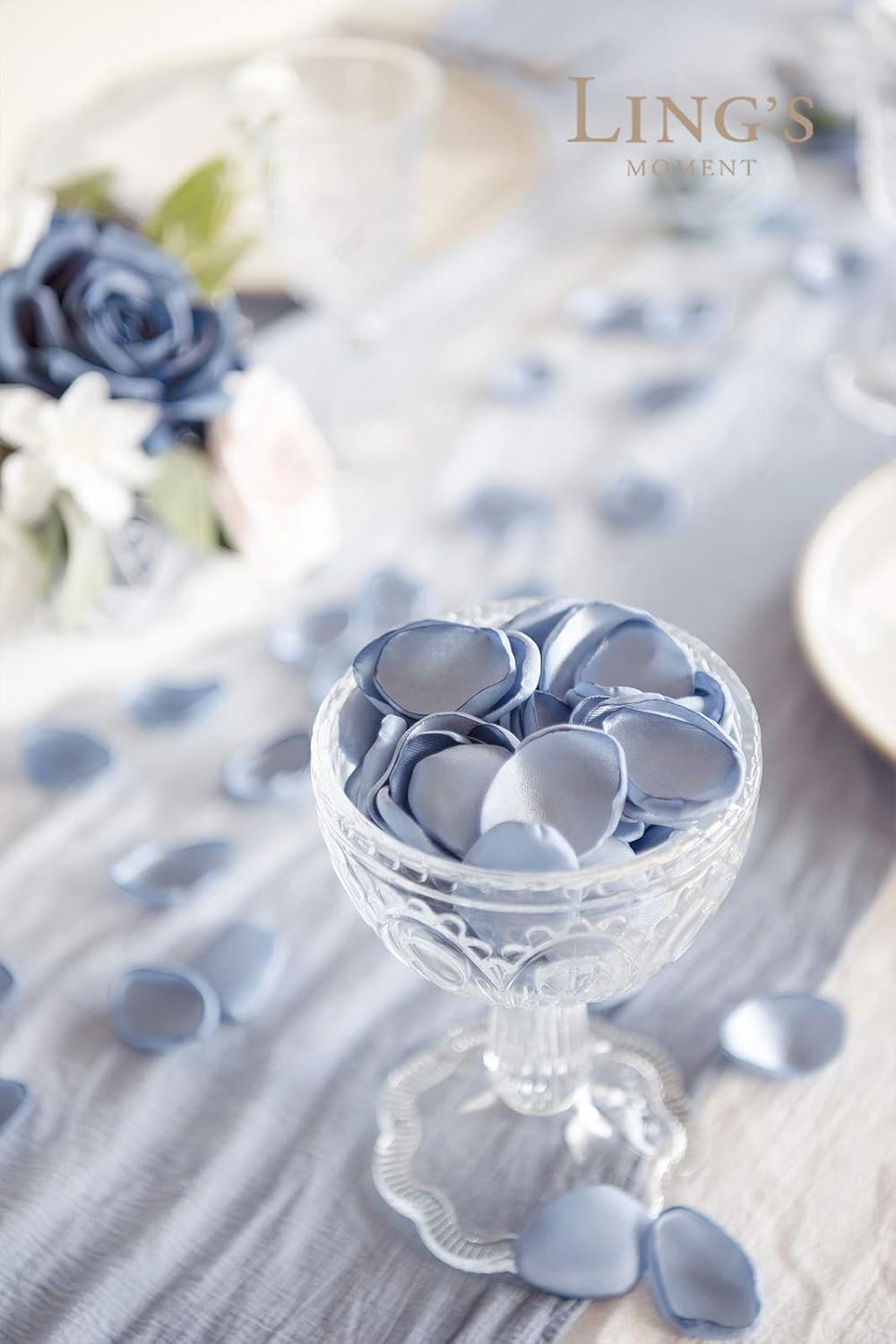 Ling's moment Rose Petals, Silk Flower Petals for Wedding/Aisle/Flower Girl Baskets/Table