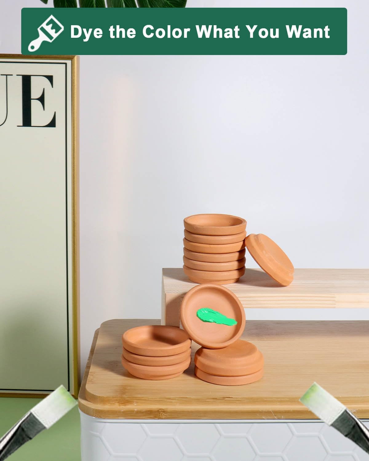 vensovo 2 Inch Terracotta Plant Saucer Pots Tray - 12 pcs Mini Planter Saucers for Indoor & Outdoor