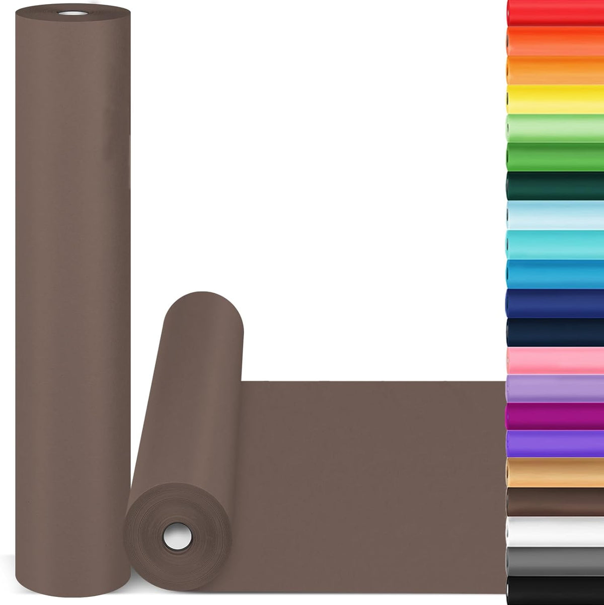 Chocolate Brown Wrapping Paper, 15"x900" Solid Color Art Craft Decorative Bulletin Board Kraft