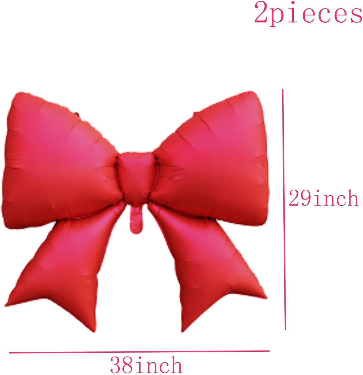 36 Inches Bow Foil Balloon Huge Bowtie Red Balloon for Baby Shower, Wedding, Kids Theme Party