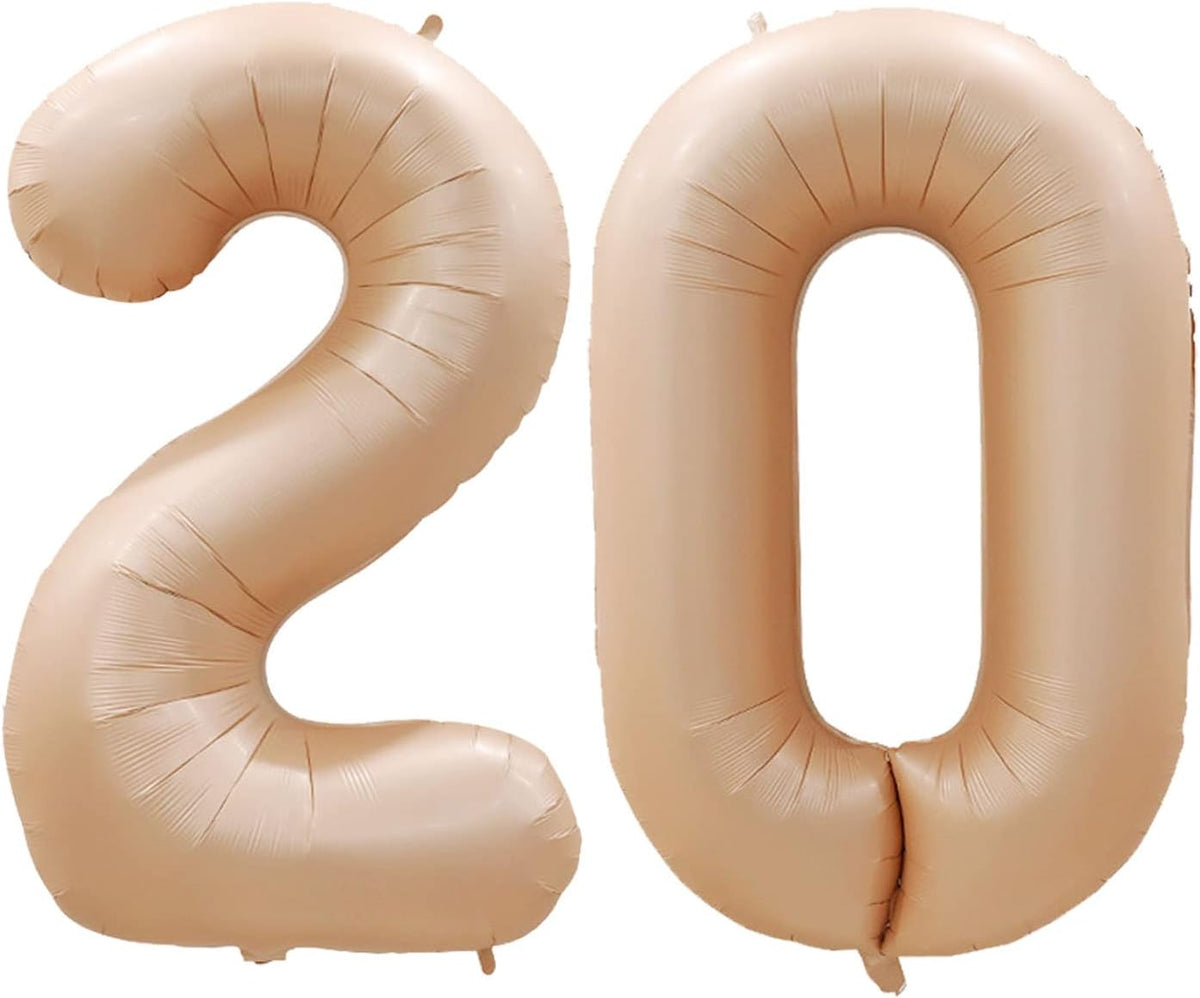 GOER Number 20 Balloons for 20th Birthday Party Decorations,42 Inch Jumbo Foil Helium Balloons for