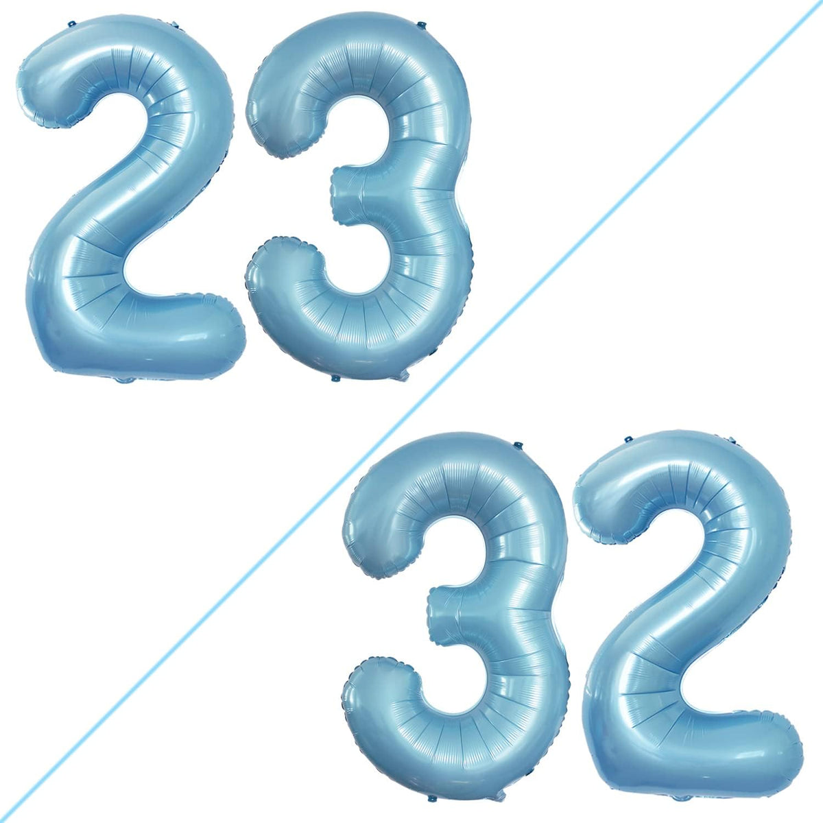 GOER Number 23 Balloons for 23rd Birthday Party Decorations,42 Inch Jumbo Foil Helium 32 Balloons