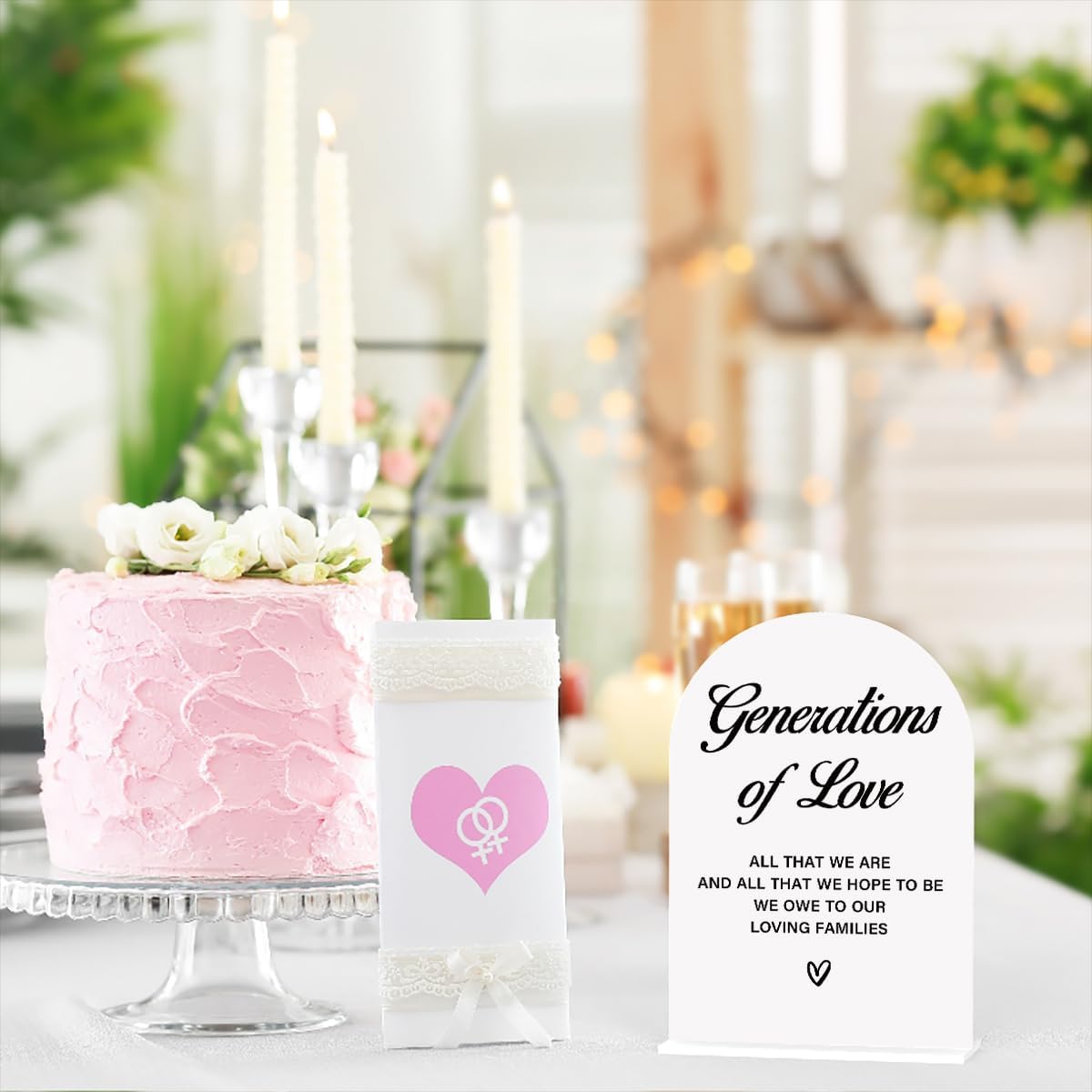 Acrylic Wedding Sign Generations of Love Sign for Wedding Wedding Signs for Ceremony Modern