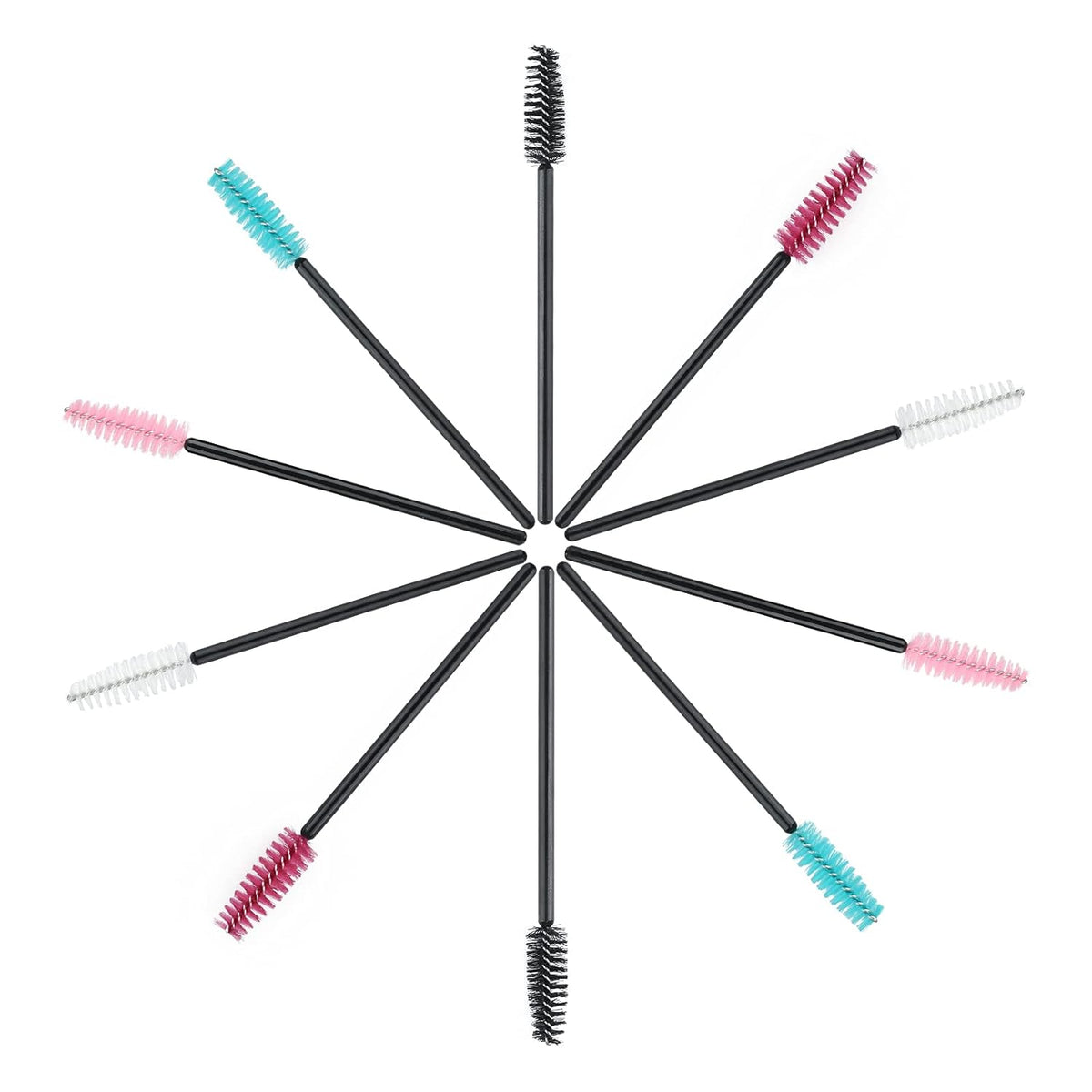 G2PLUS 100PCS Disposable Eyelash Brushes, Adjustable Mascara Wands Makeup Applicator, Lash Spoolies