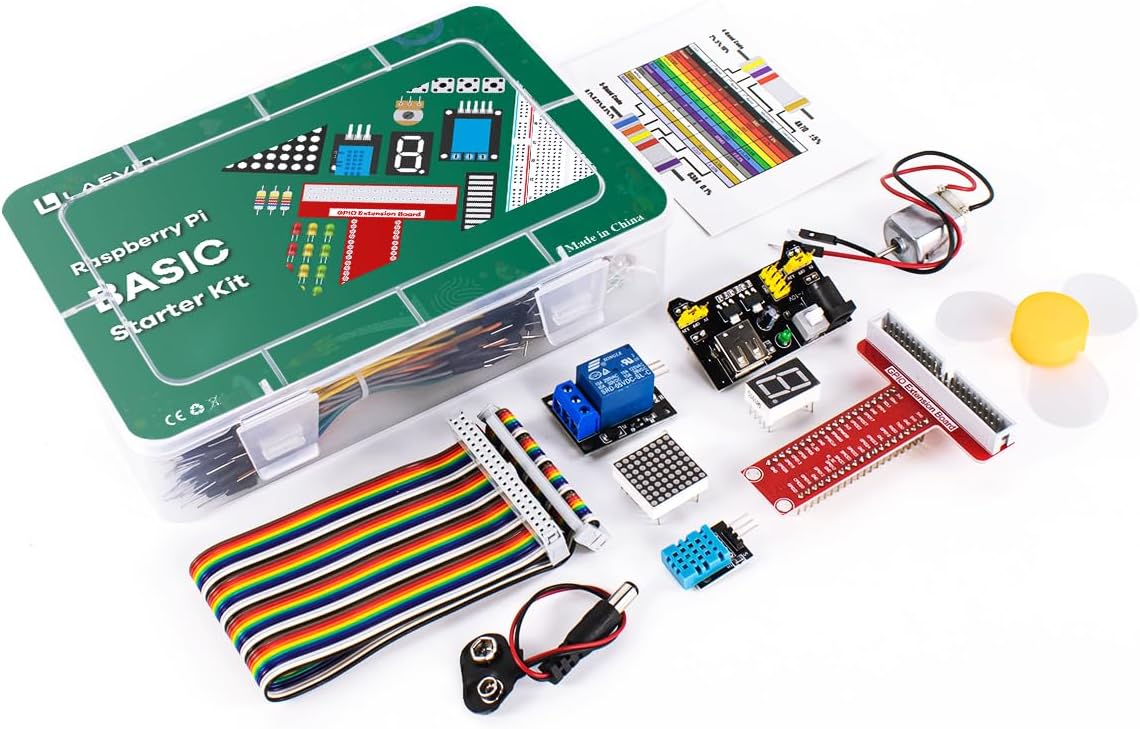 LAFVIN Basic Starter Kit for Raspberry Pi Development Board Breadboard LCD1602 Module Python C Java