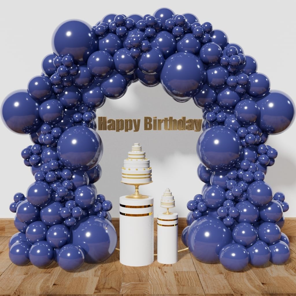 KAWKALSH Navy Blue Balloon Arch Kit 111Pcs 18 12 5 Inch Latex Party Balloons Garland for Birthday