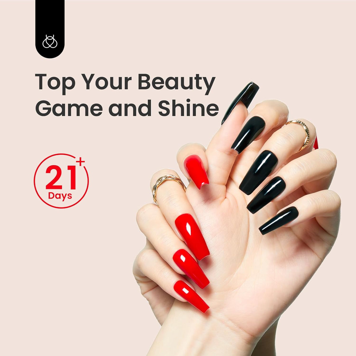 beetles Gel Polish Base Gel Top Coat Set, 2Pcs 15ML Clear Base and No Wipe Top Coat Soak Off UV LED
