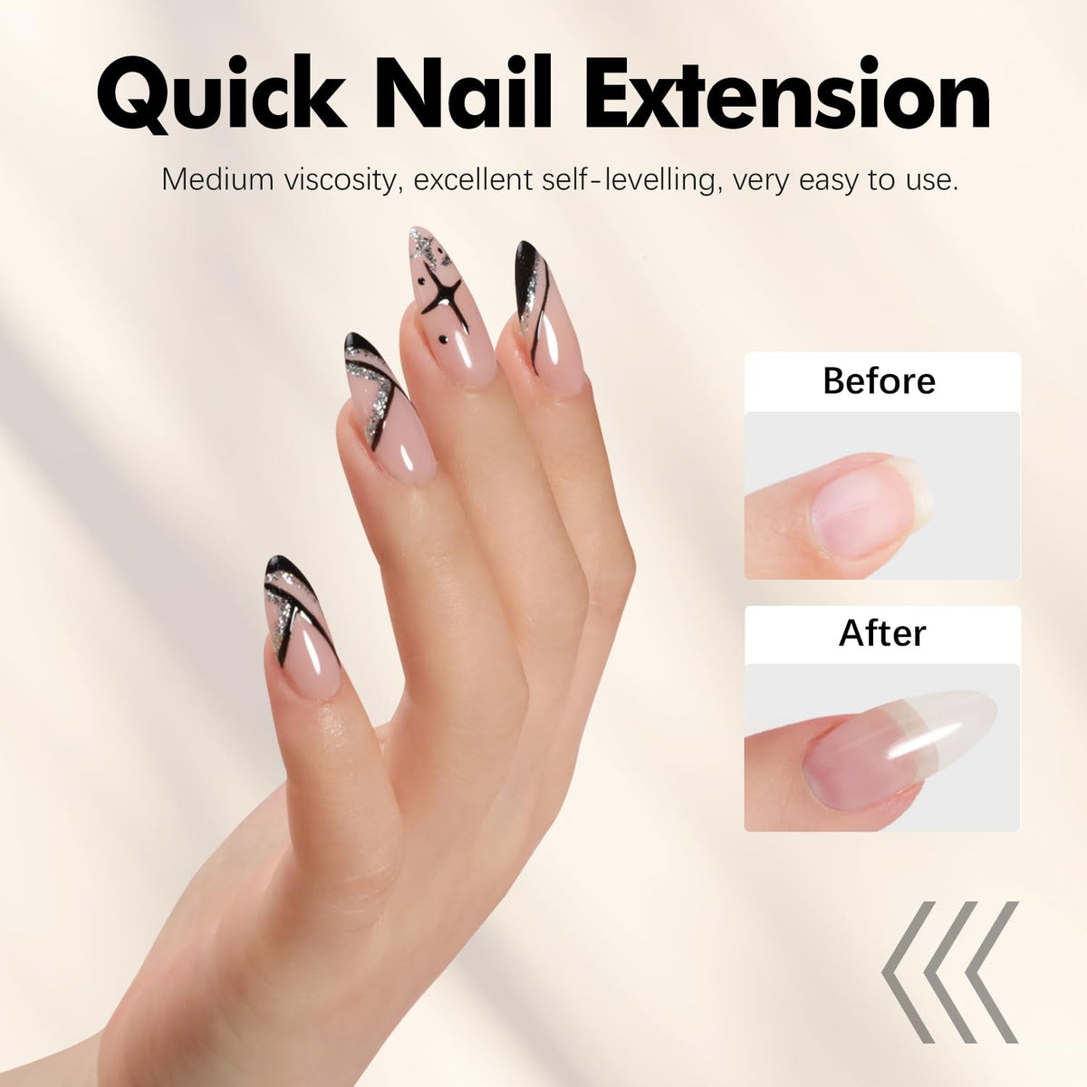 FZANEST Builder Nail Gel Hema & TPO-Free 15ml *2 pcs Clear Hard Gel Extension For Nails Thickening