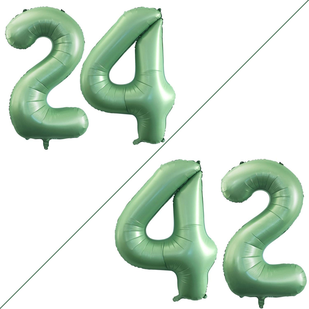 GOER Number 24 Balloons for 24th Birthday Party Decorations,42 Inch Jumbo Foil Helium 42 Balloons