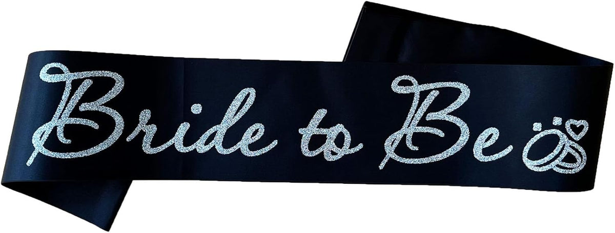 Black Bride to Be Sash for Bridal Shower Bachelorette Party Wedding Hen Party Decorations