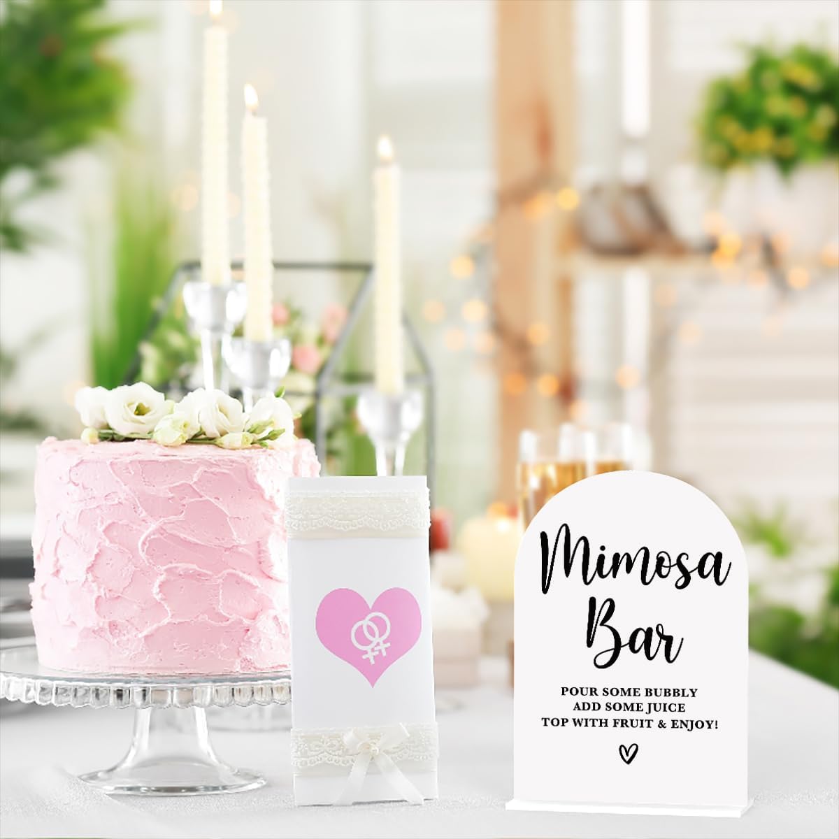 Acrylic Wedding Signs, Bridal Shower Decorations, Mimosa Bar Signs for Reception, Modern