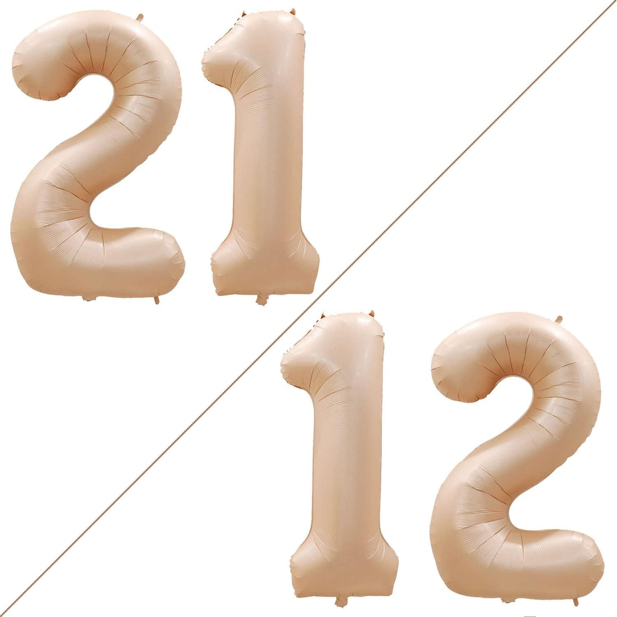 GOER Number 12 Balloons for 12th Birthday Sweet 12 Party Decorations,42 Inch Jumbo Foil Helium 21