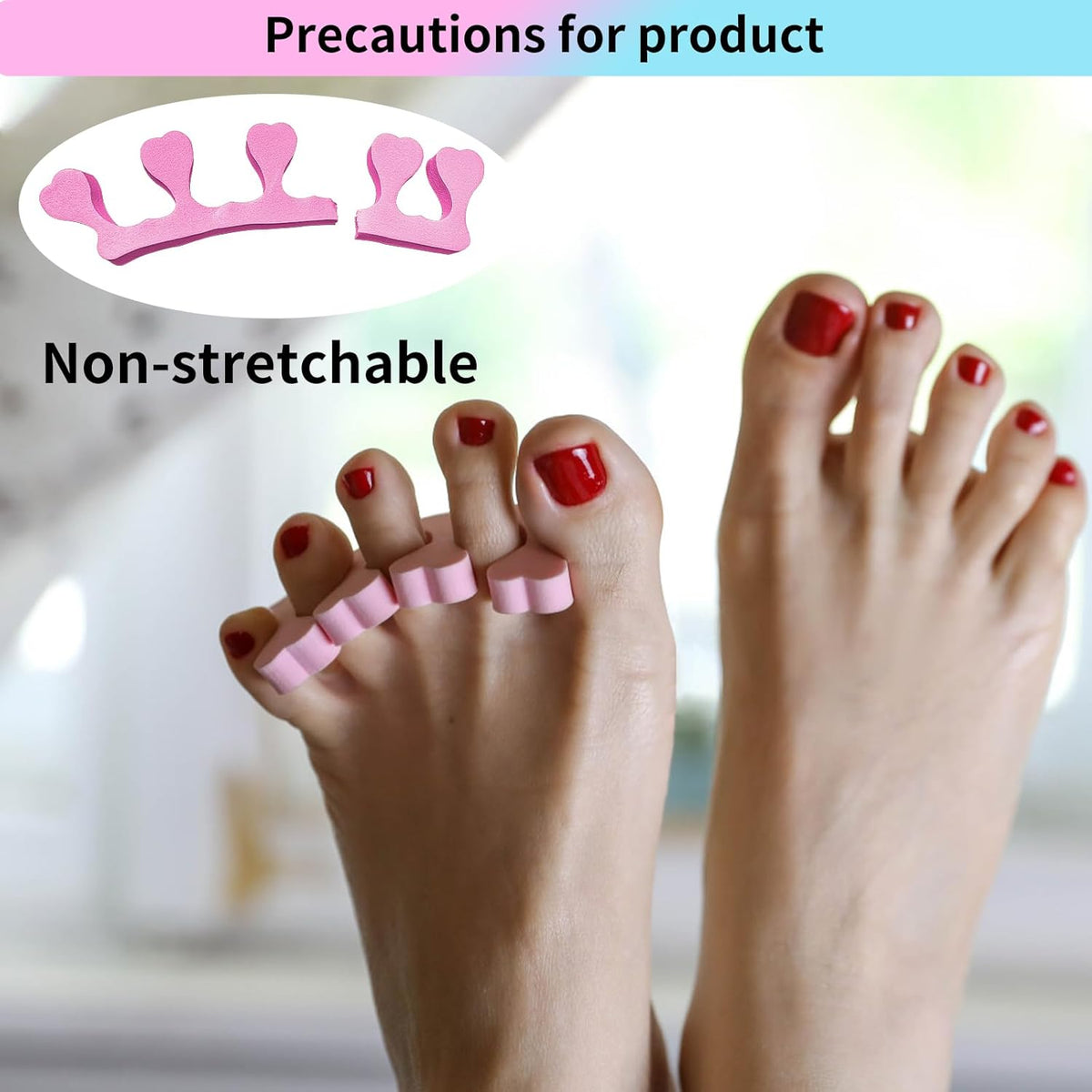 SUNFATT Foam Toe Separators,Toe Spacers for Women,Pedicure Toe Separators for Separating Toenails