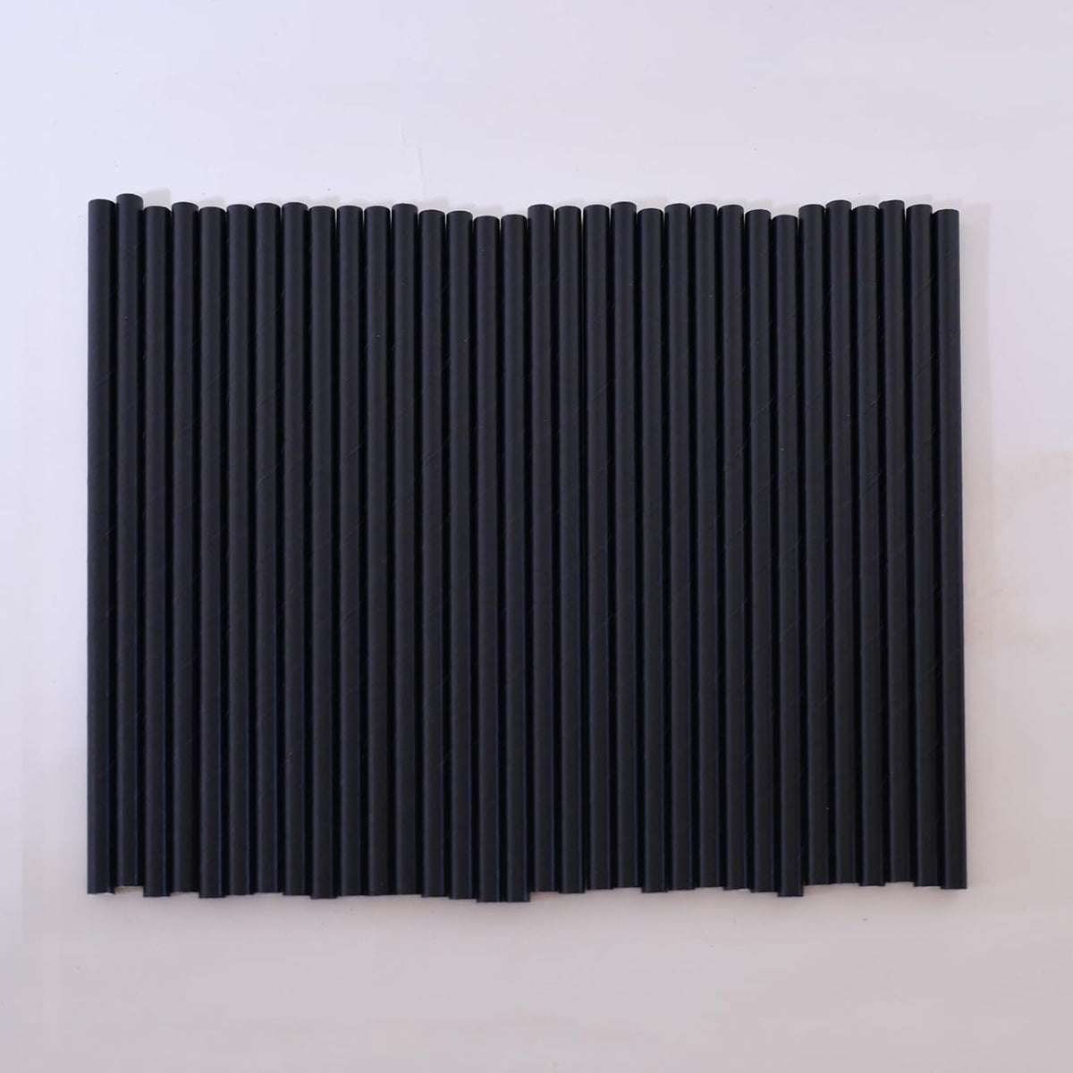 Black Disposable Drinking Straws - Biodegradable Cocktail Paper Straws for Party, Restaurants