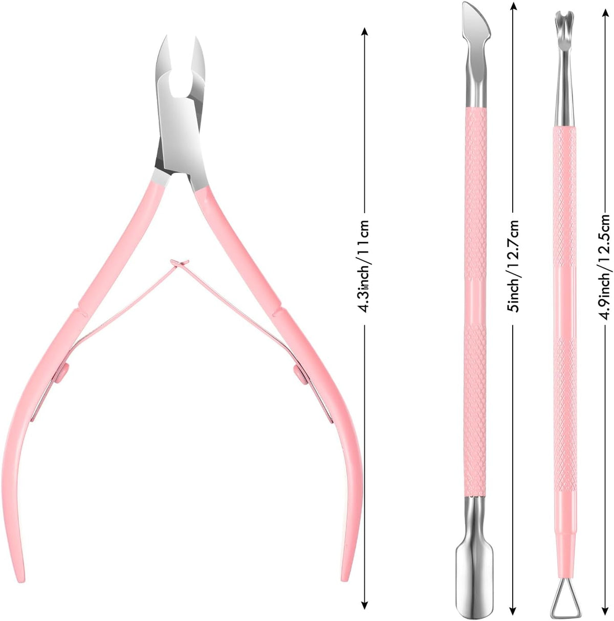 Cuticle Trimmer with Cuticle Pusher, XUNXMAS Cuticle Remover Cutter Nipper Scissor and Triangle
