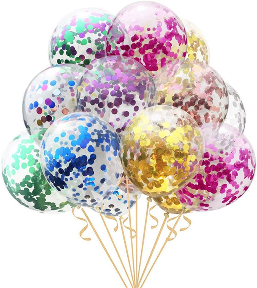 Multicolor Confetti Balloons - 12inch 50 Pcs Latex Balloons for Birthday, Wedding, Baby Shower