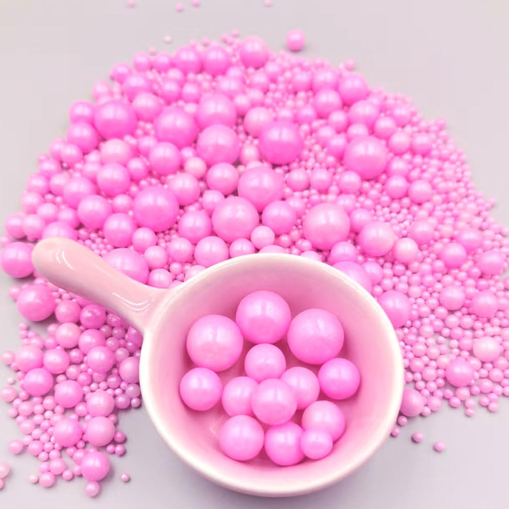 Edible Pearl Sugar Sprinkles Pink Candy Mixing Size Baking Edible Cake Decorations Cupcake Toppers