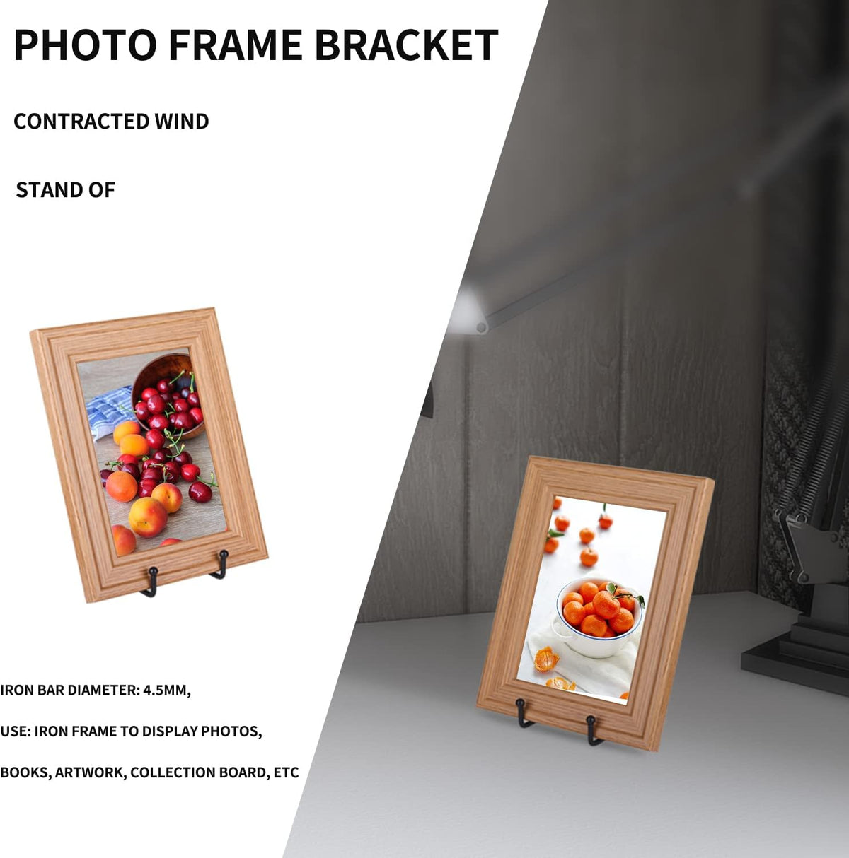 Decolore 3 Pack 6 Inch Black Metal Display Stands Plate Holder Display Stands for Picture