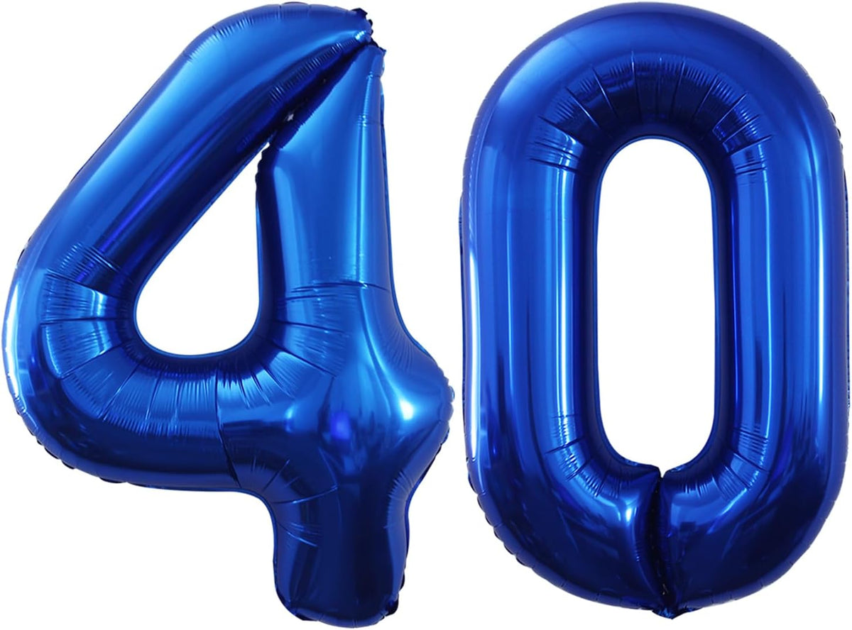 GOER Number 40 Balloons for 40th Birthday Party Decorations,42 Inch Jumbo Foil Helium Balloons for