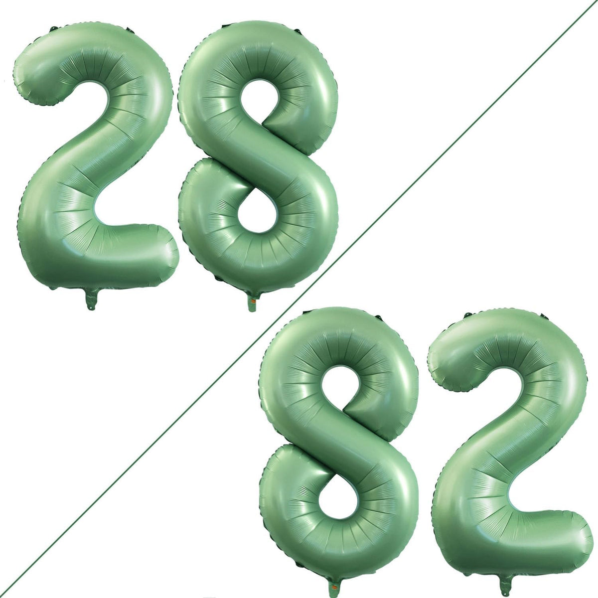 GOER Number 28 Balloons for 28th Birthday Party Decorations,42 Inch Jumbo Foil Helium 82 Balloons