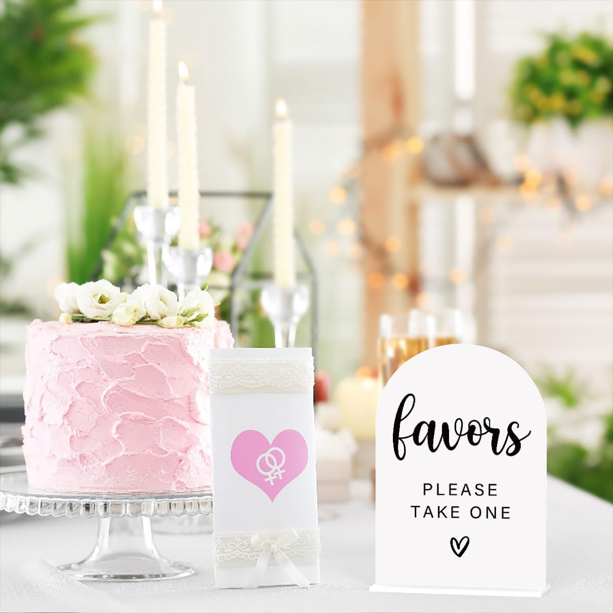Acrylic Wedding Sign, Bridal Shower Decorations, Favors Please Take One Sign for Ceremony, Modern