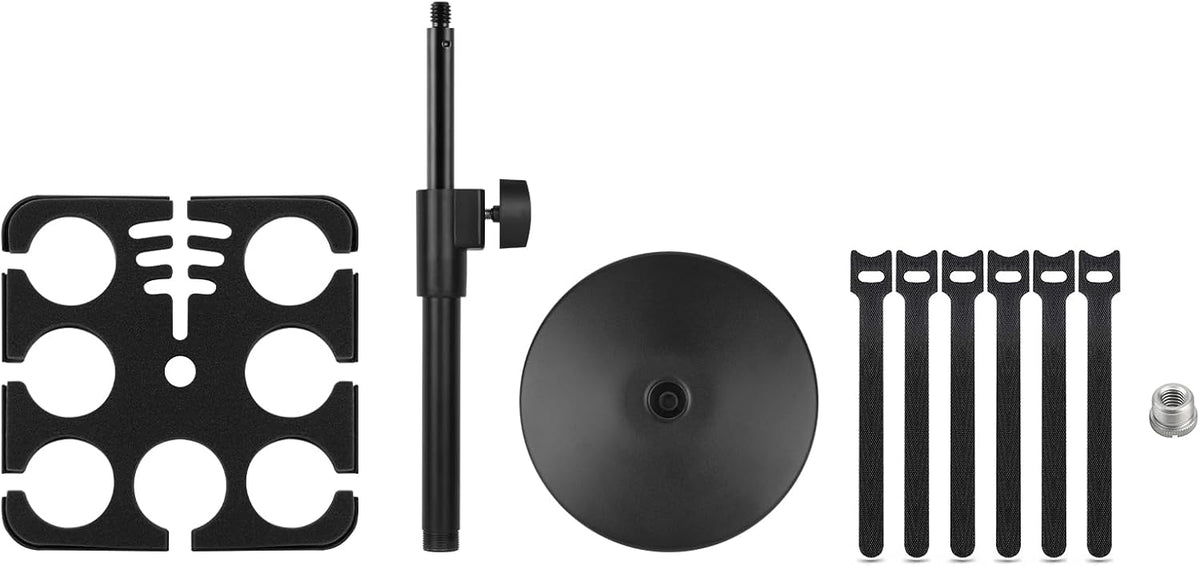 Multi Microphone Holder, Wired and Wireless Mic Holder for Stand, Hold Up to 7 Microphones