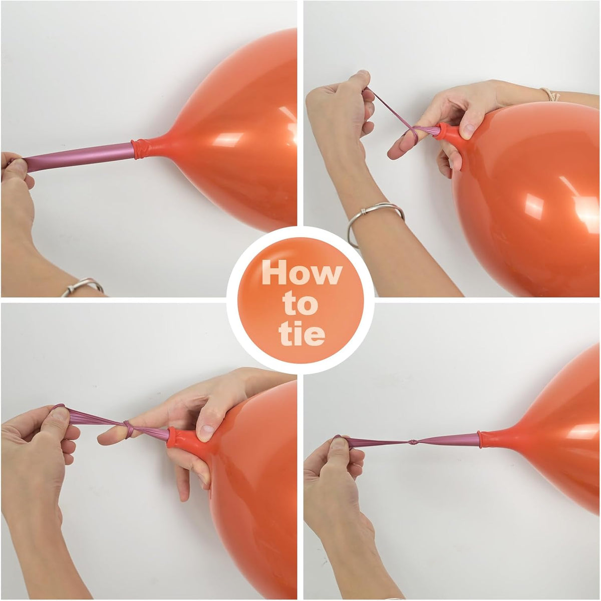Chrome Orange Balloons, 50 PCS 10 Inch Double-Layered Metallic Dark Orange Balloons, Shiny Thick