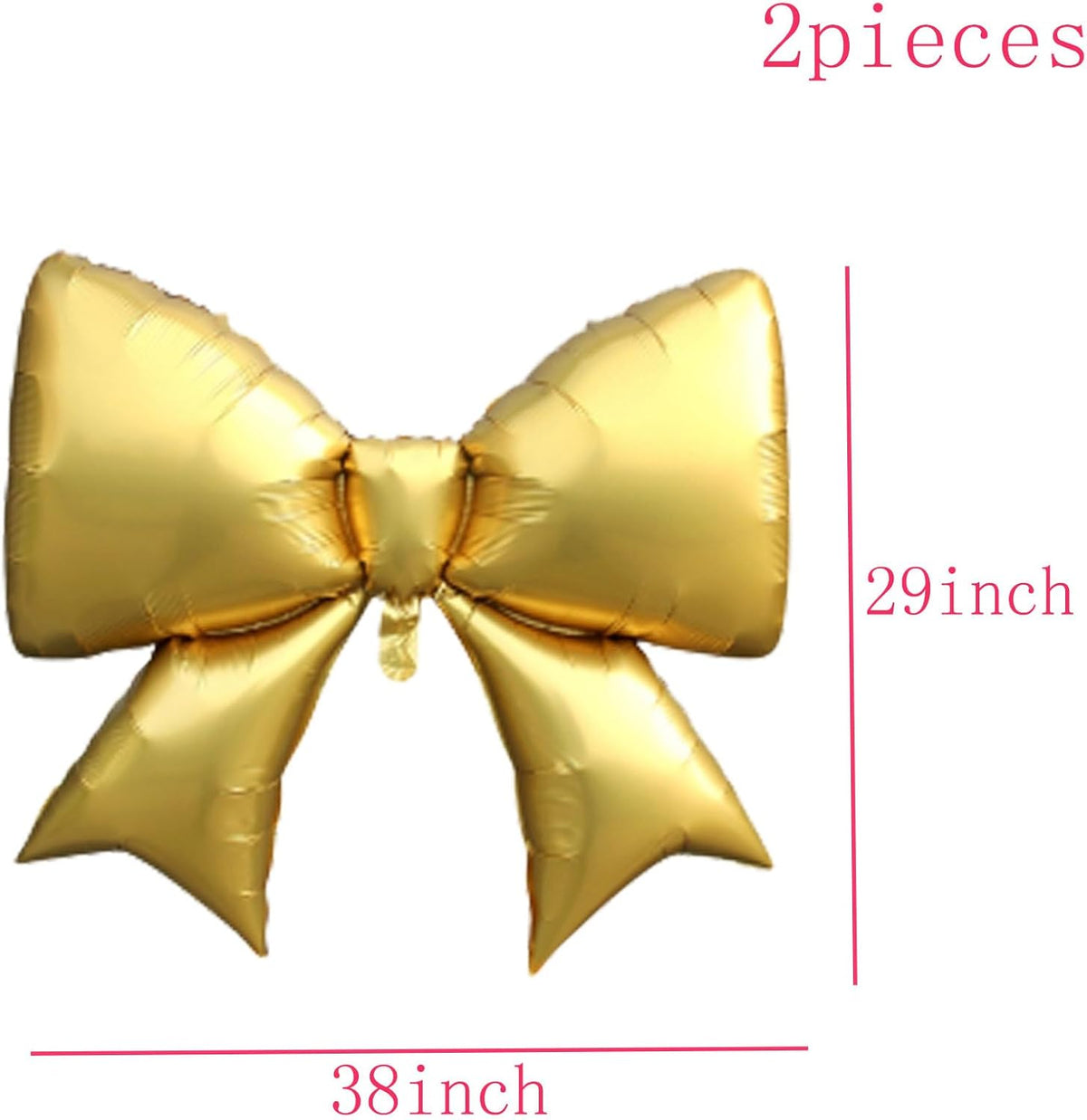 36 Inches Bow Foil Balloon Huge Bowtie Gold Balloon for Baby Shower, Wedding, Kids Theme Party
