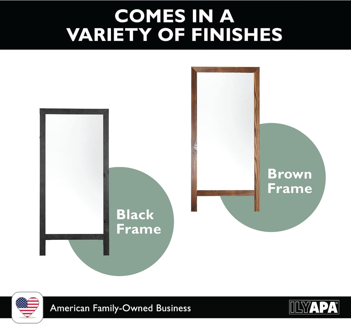 Ilyapa Wooden Dry Erase A Frame Sign - Magnetic Whiteboard Sidewalk Menu Board Outdoor - Menu