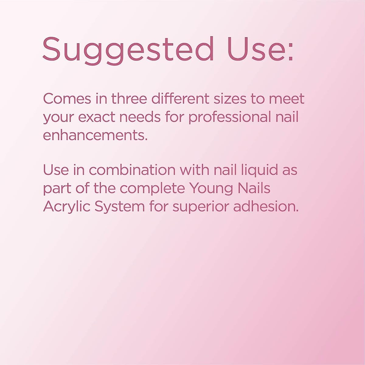 Young Nails Acrylic Cover Powder - Self-Leveling Acrylic Nail Powder, Clear Nude Pink White Acrylic