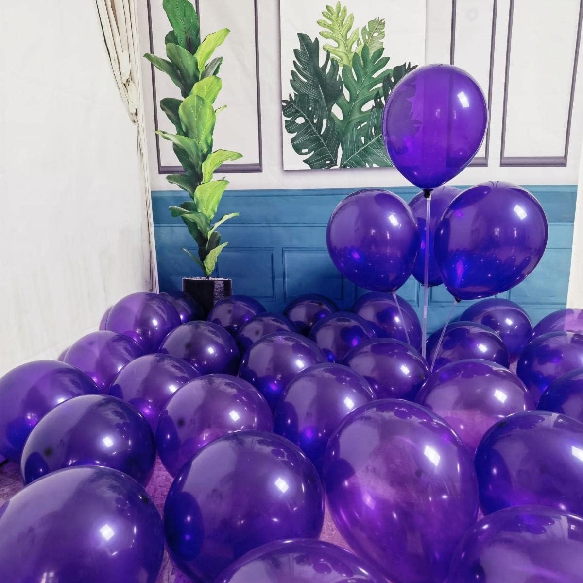 300 Pack Dark Purple Balloons 12 inch Dark Purple Latex Party Balloon Bulk for Various Party Events