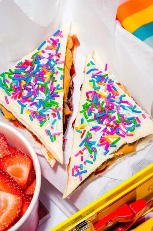 Fancy Sprinkles Deluxe Rainbow Crunchy Jimmies, Real Sugar, For Ice Cream, Cookies, Cakes