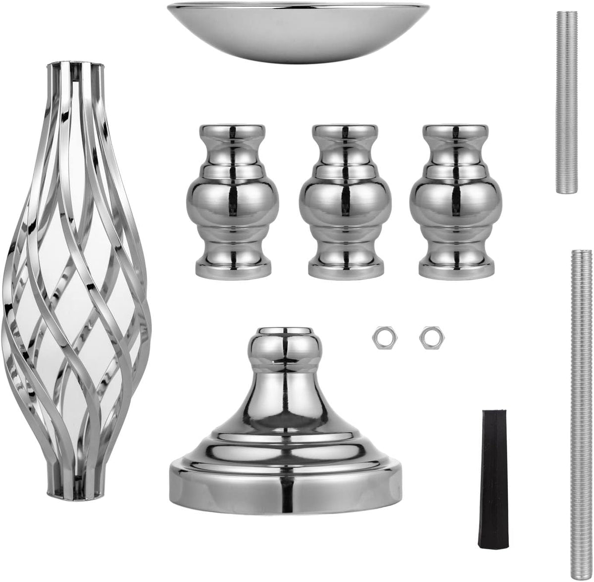 Wedding Centerpieces for Reception Tables - Twist Candleholder Stands, Flower Arrangement Vases