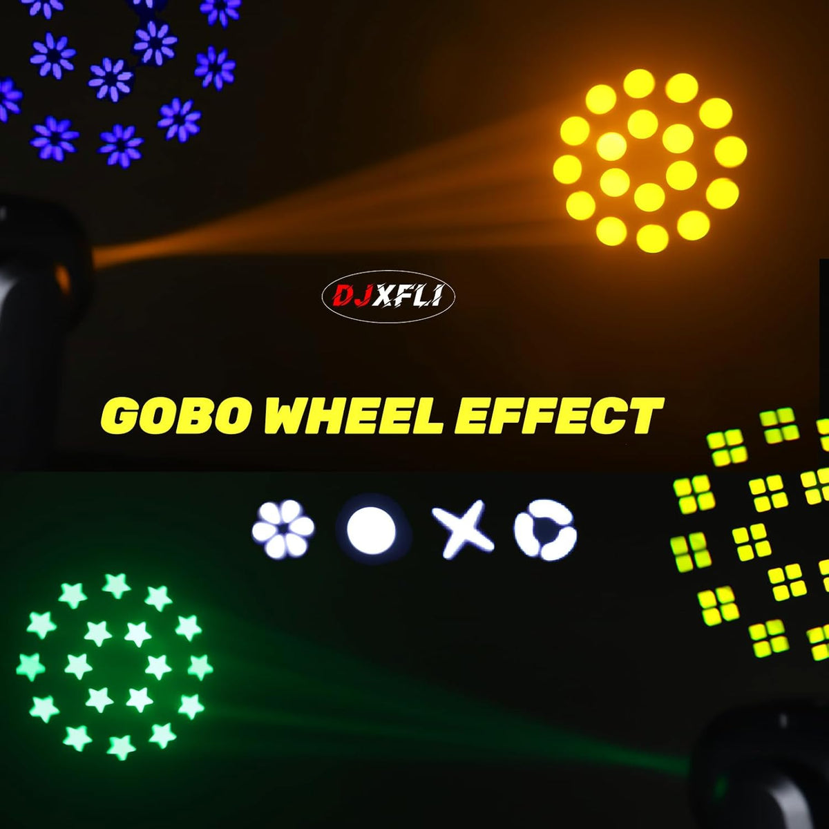 150W Moving Head DJ Lights LED Stage Light Beam Spot Wash 8 Gobos 8 Colors Stage Lighting DMX 512