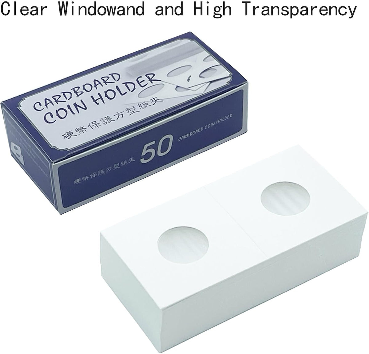 200 PCS Premium Cardboard Coin Flips 2 x 2 inch Coin Collection Supplies for Penny, Mylar Coin