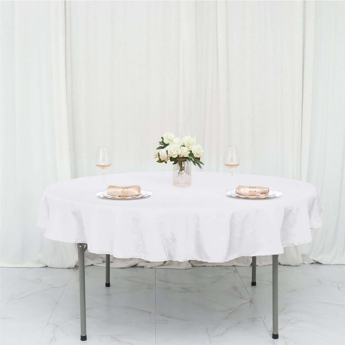 Efavormart Round Tablecloth, 70 Inch Stain & Wrinkle Resistant Washable Table Cloth, Decorative