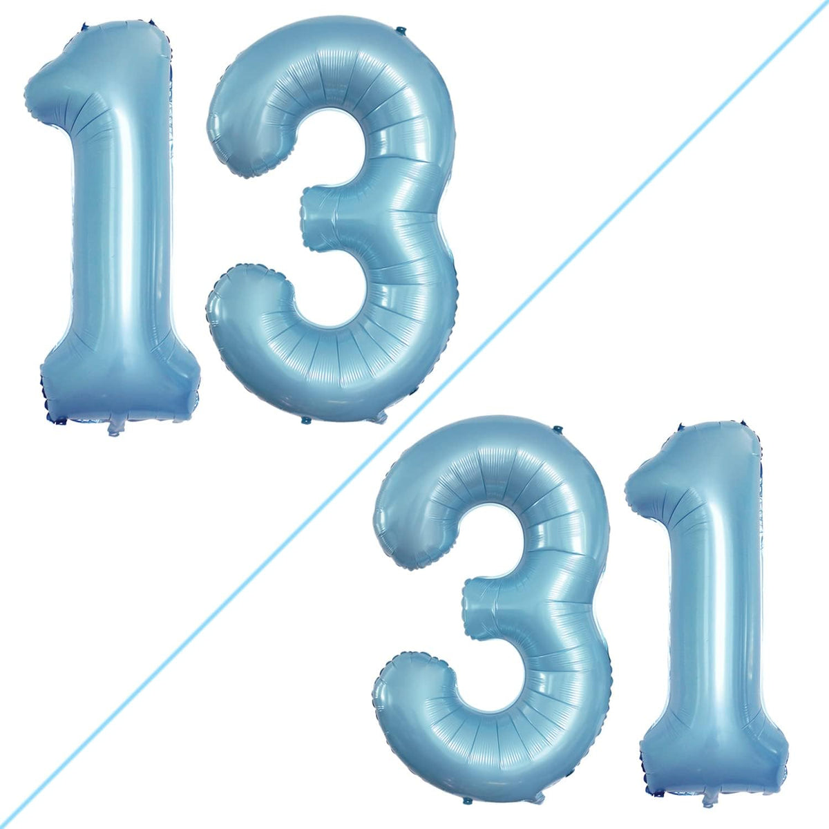 GOER Number 13 Balloons for 13th Birthday Sweet 13 Party Decorations,42 Inch Jumbo Foil Helium 31