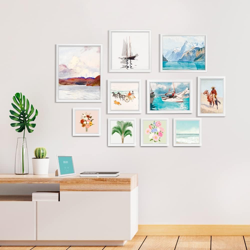 LaVie Home 5x5 Picture Frames (12 Pack, White) Simple Designed Photo Frame with High Definition