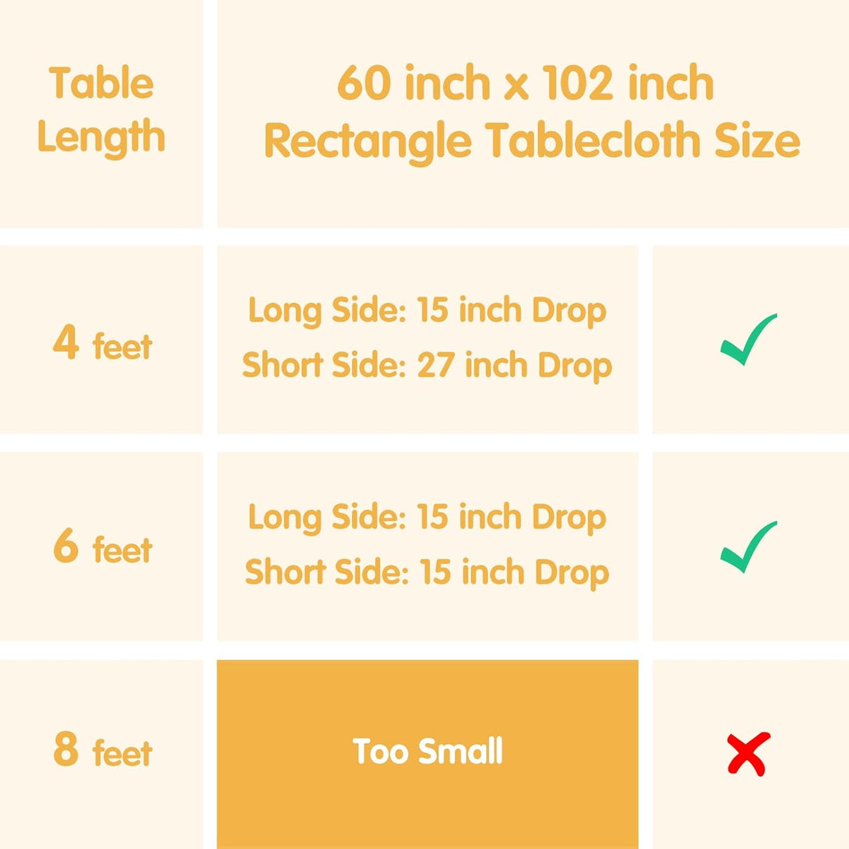 BRILLMAX 8 Pack Red Tablecloths for 6 Foot Rectangle Tables 60 x 102 Inch - 6ft Rectangular Bulk