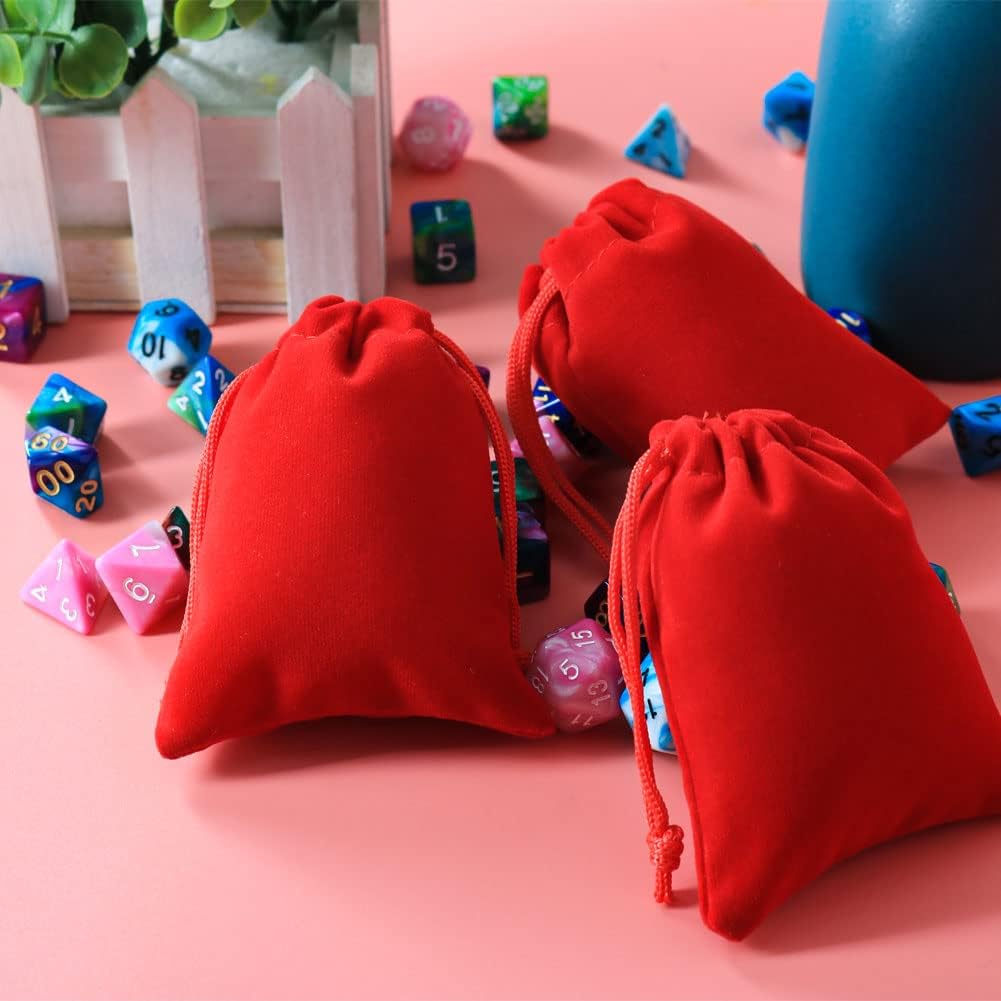 Shintop 10 Pack Velvet Drawstring Bags for Christmas Wedding Gift Bags Velvet Cloth Jewelry Pouches