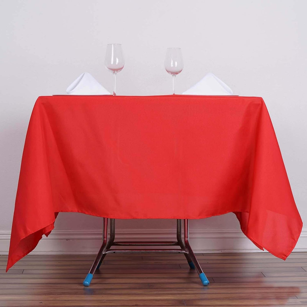 Efavormart 70" Square Linens RED Wholesale Linens Polyester Square Linen Tablecloth for Wedding