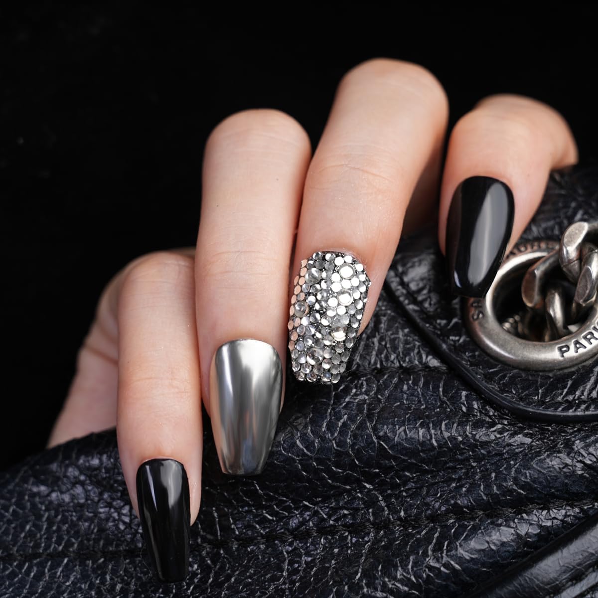 Pretty Diva Chrome Nail Powder - Silver Mirror Effect Nail Chrome Powders, Highlight Metallic