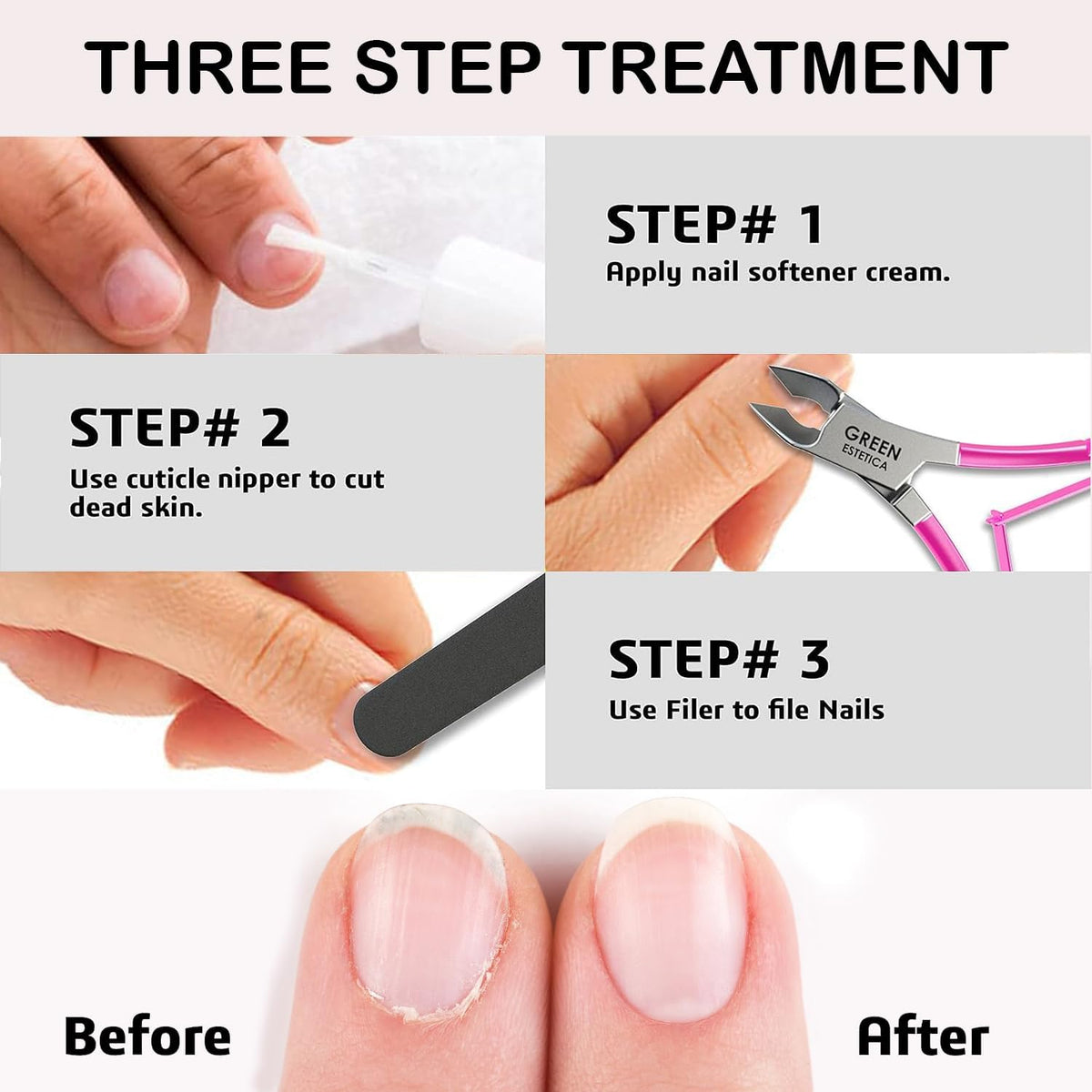 Professional Cuticle Trimmer Nail Cuticle Cutter Stainless Steel Cuticle Nippers with Sharp Blades
