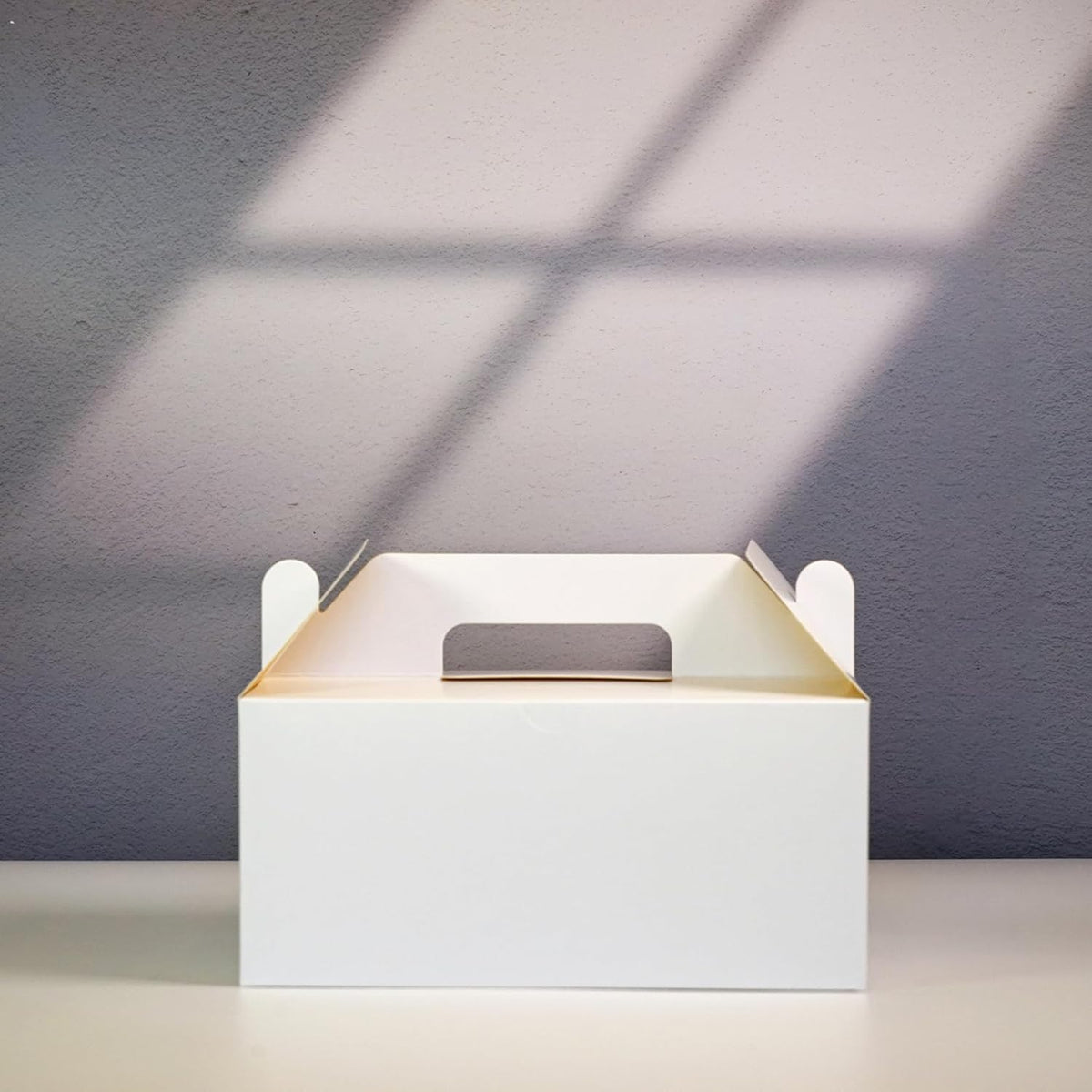 PandaPandaPPS 50 Pack White Gable Boxes (8.25"×5"×4") for Foods, Gifts and Party Favors, Goodie