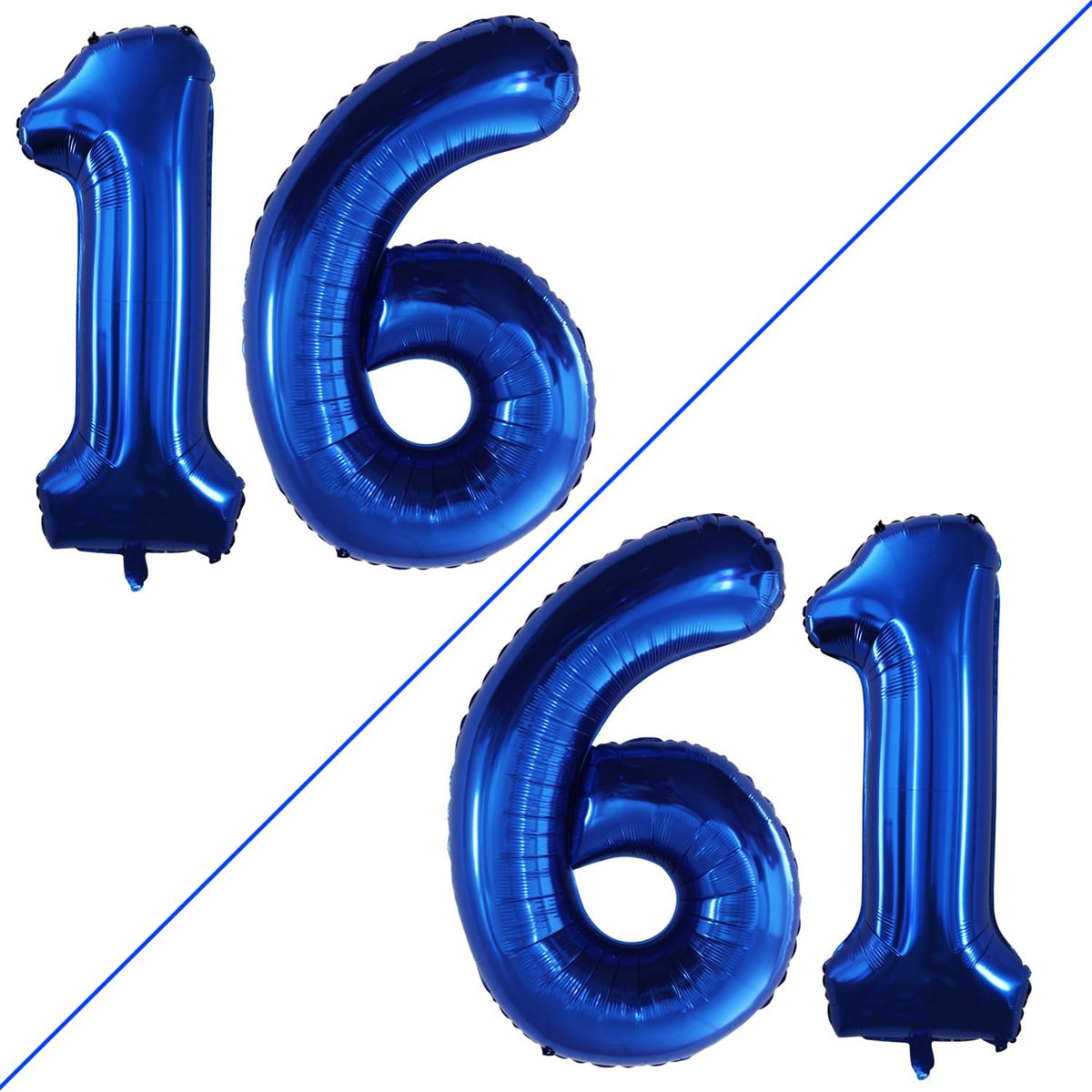 GOER Number 16 Balloons for 16th Birthday Sweet 16 Party Decorations,42 Inch Jumbo Foil Helium 61
