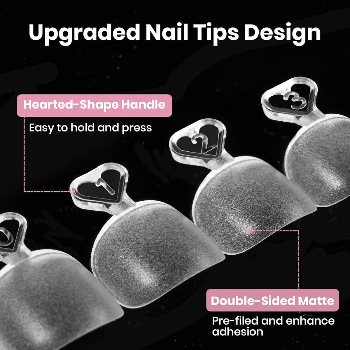 Beetles Toe Nail Tips Square - 16 Sizes 192 Pcs Full Cover Nail Tips Fake Acrylic Toe Nail